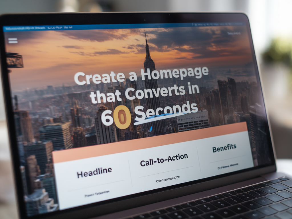 Créer une page d'accueil qui convertit en 60 secondes : structure, micro-copy et trois éléments à tester
