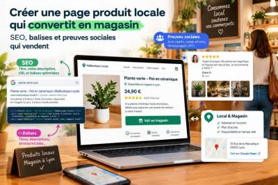 Créer une page produit locale qui convertit en magasin : seo, balises et preuves sociales qui vendent