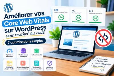 Améliorer vos core web vitals sur wordpress sans toucher au code : 7 optimisations simples